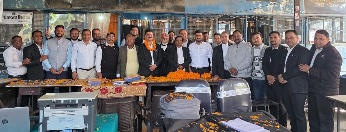 बार काउंसिल सदस्य बनने पर अधिवक्ता रंजन सोलंकी का डोईवाला में भव्य स्वागत